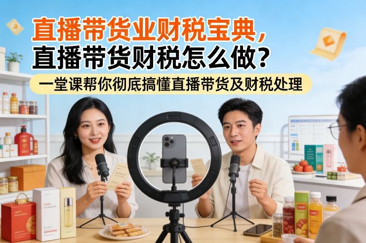 直播带货业财税宝典，直播带货财税怎么做？一堂课帮你彻底搞懂直播带货及财税处理-资源社
