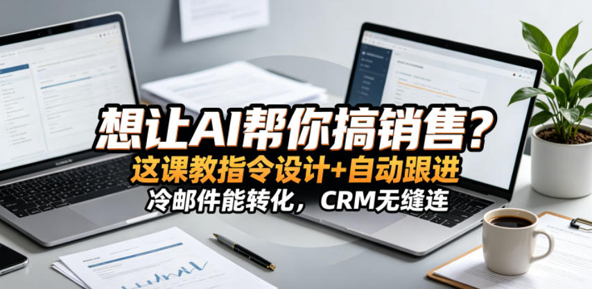 想让AI帮你搞销售?这课教指令设计+自动跟进,冷邮件能转化,CRM无缝连!【原创双语字幕】-资源社