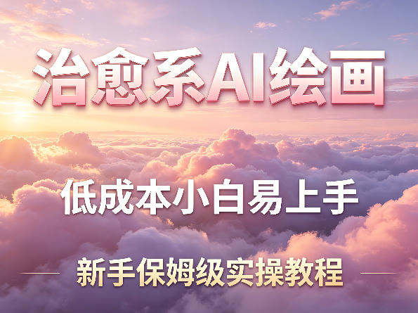 治愈系AI绘画提示词项目，低成本小白易上手，每天10分钟，新手保姆级实操教程-资源社