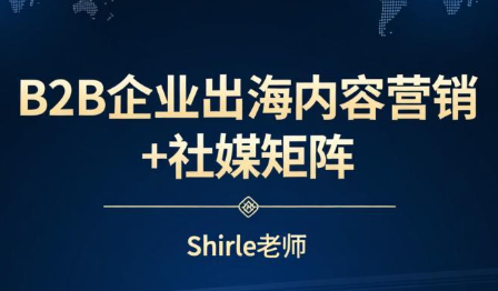 shirle老师·B2B企业出海内容营销+社媒矩阵-资源社