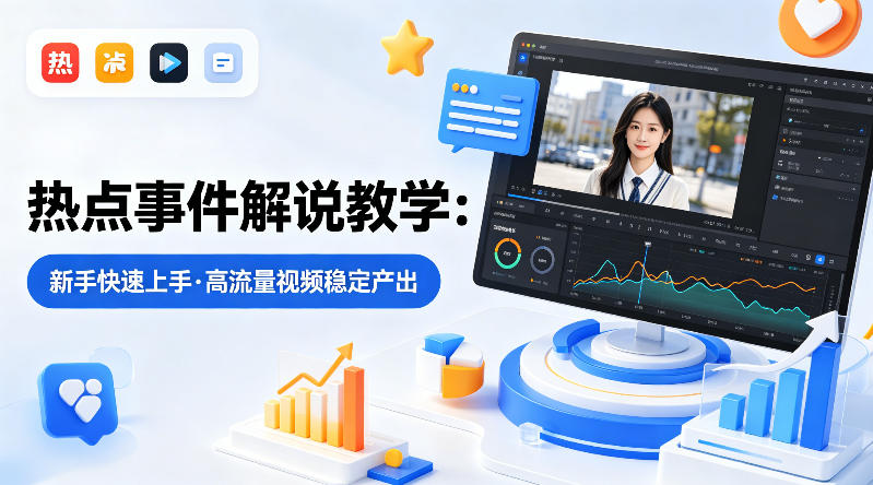 某大V的热点事件解说教学，新手也能快速上手，稳定产出高流量解说视频-资源社