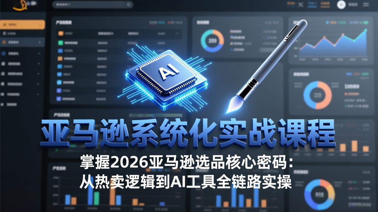 亚马逊系统化实战课-更新3月：2026最新选品方法论，从热卖原因分析到AI作图，提升选品成功率-资源社