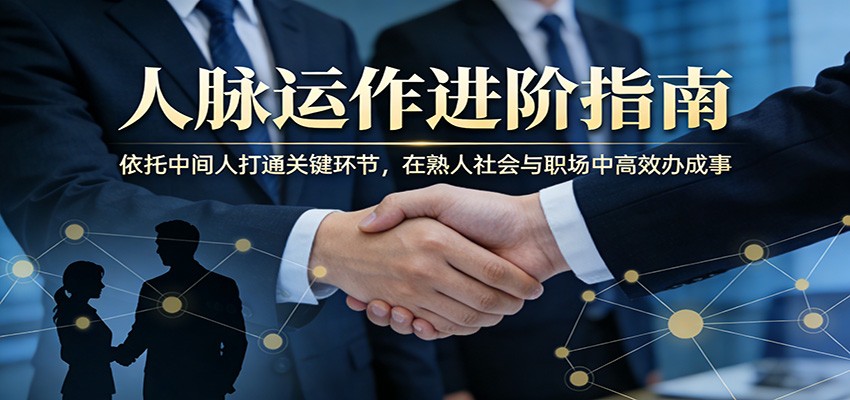 付费文章：人脉运作进阶指南，依托中间人打通关键环节，在熟人社会与职场中高效办成事-资源社