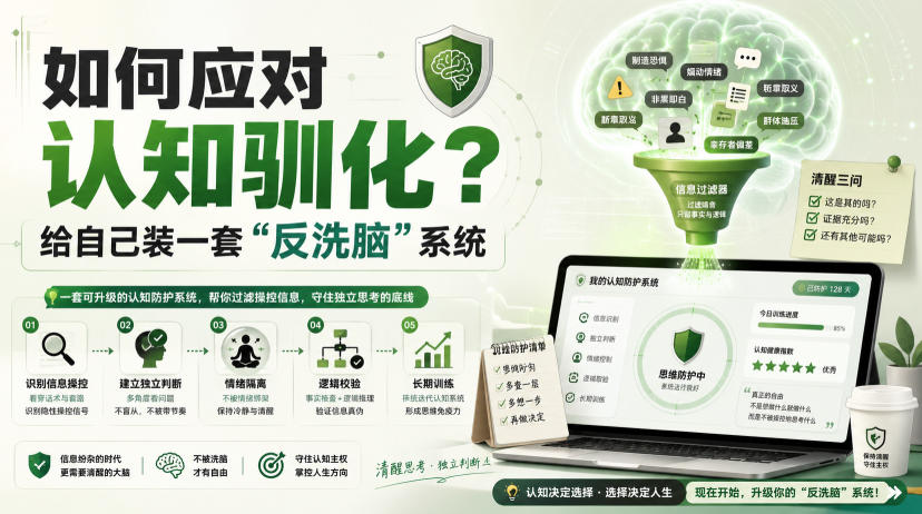 付费文章：如何应对认知驯化？给自己装一套“反洗脑”系统-资源社