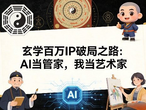 玄学百万IP破局之路：AI当管家，我当艺术家-资源社