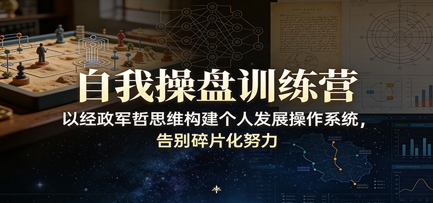 自我操盘训练营：以经政军哲思维构建个人发展操作系统，告别碎片化努力-资源社