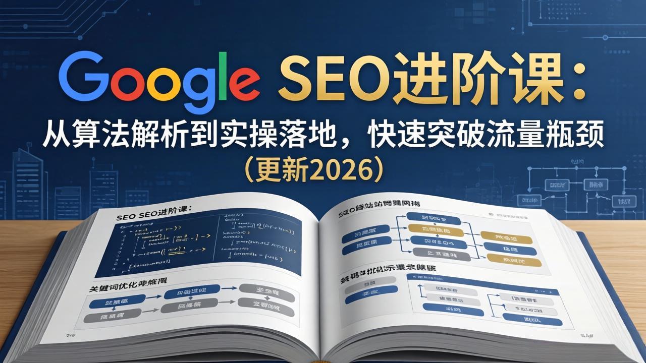 Google SEO进阶课：从算法解析到实操落地，快速突破流量瓶颈(更新2026-资源社