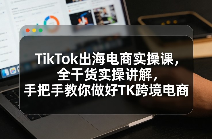 TikTok出海电商实操课，全干货实操讲解，手把手教你做好TK跨境电商-资源社