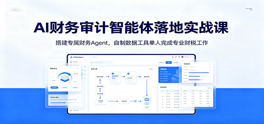 AI财务审计智能体落地实战课：搭建专属财务Agent，自制数据工具单人完成专业财税工作-资源社