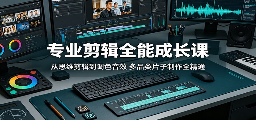 专业剪辑全能成长课:从思维剪辑到调色音效,多品类片子制作全精通-资源社