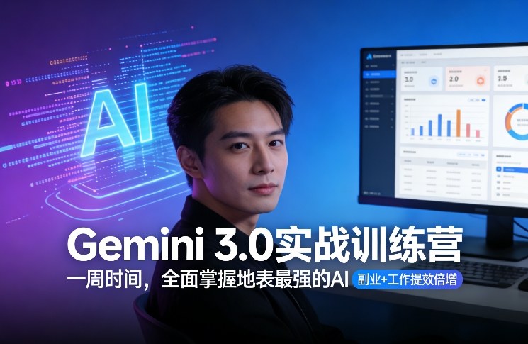 Gemini 3.0实战训练营，一周时间，全面掌握地表最强的AI，副业+工作提效倍增-资源社