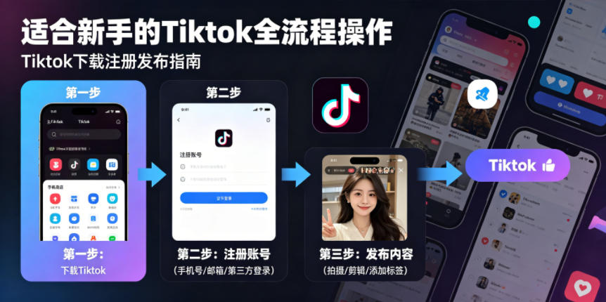 Tiktok下载注册发布，适合新手的Tiktok全流程操作-资源社