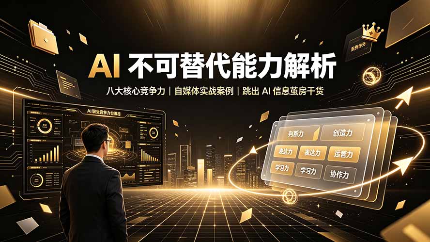 付费文章:AI 不可替代能力解析▸八大核心竞争力|自媒体实战案例|跳出 AI 信息茧房干货-资源社