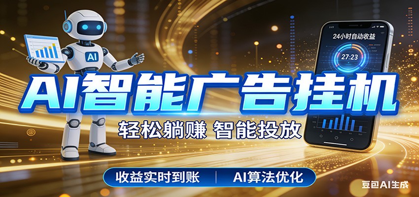 智能广告挂机新时代，利用碎片化时间实现稳定被动收益，AI帮你持续盈利-资源社