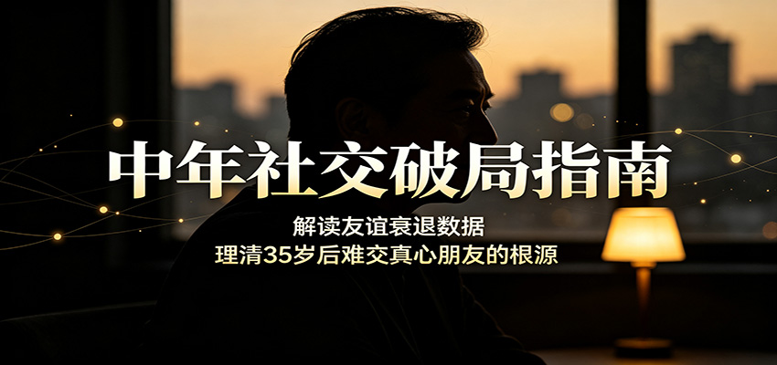 中年社交破局指南:解读友谊衰退数据,理清35岁后难交真心朋友的根源-资源社
