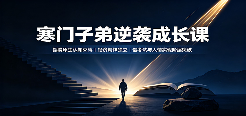 寒门子弟逆袭成长课：摆脱原生认知束缚，经济精神独立，借考试与人情实现阶层突破-资源社