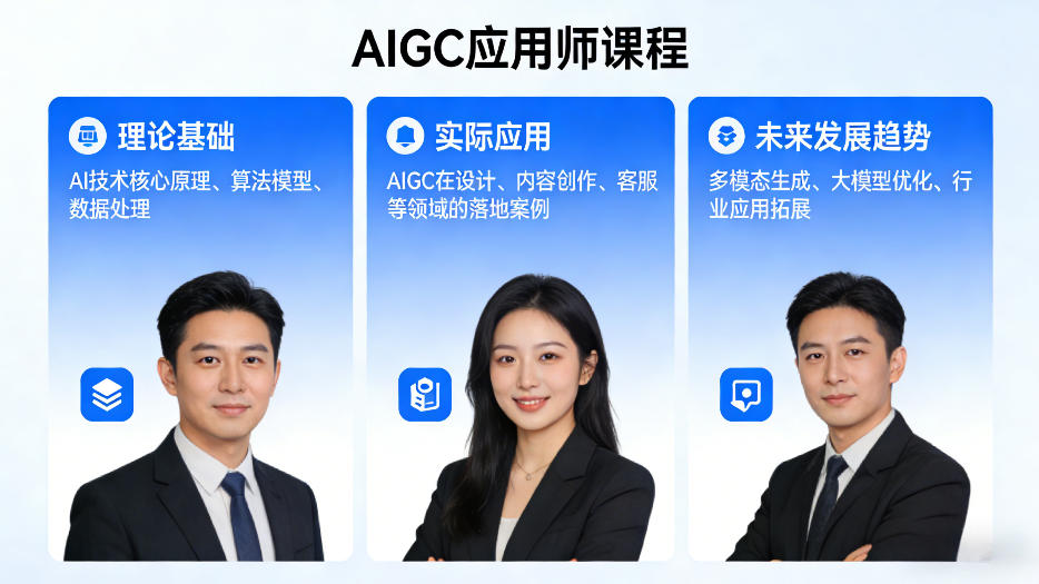 AIGC应用师课程,覆盖了AI技术的理论基础、实际应用、以及未来发展趋势-资源社