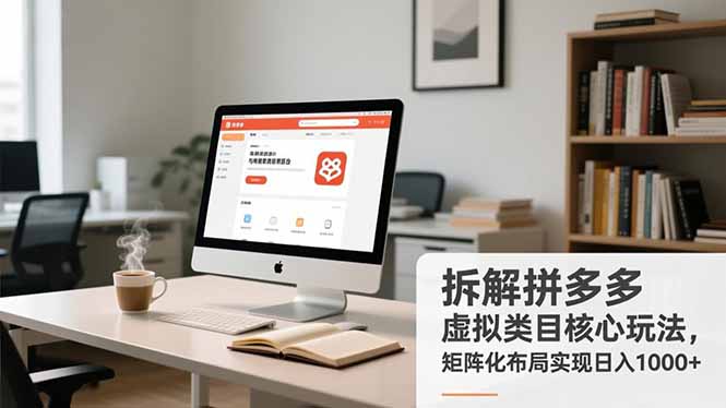 拆解拼多多虚拟类目核心玩法，矩阵化布局实现日入1000+-资源社