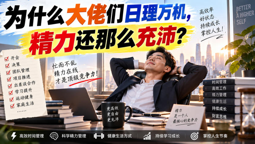 付费文章:为什么大佬们日理万机,精力还那么充沛?-资源社