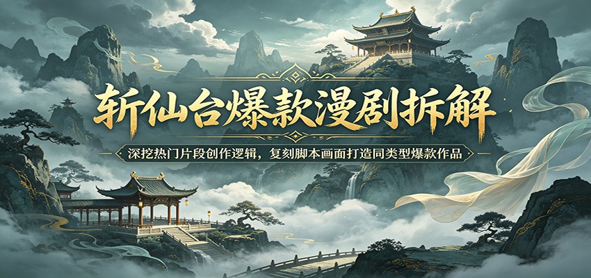 斩仙台爆款漫剧拆解：深挖热门片段创作逻辑，复刻脚本画面打造同类型爆款作品-资源社