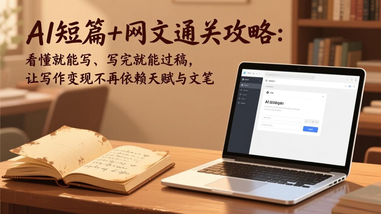 AI短篇+网文通关攻略-更新4月：看懂就能写、写完就能过稿，让写作变现不再依赖天赋与文笔-资源社