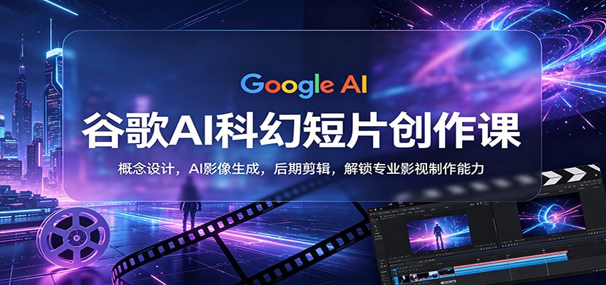 谷歌AI科幻短片创作课：概念设计，AI影像生成，后期剪辑，解锁专业影视制作能力-资源社