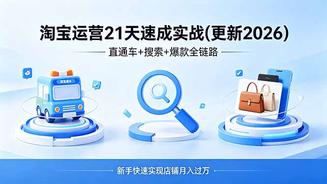 淘宝运营21天速成实战(更新4月-资源社