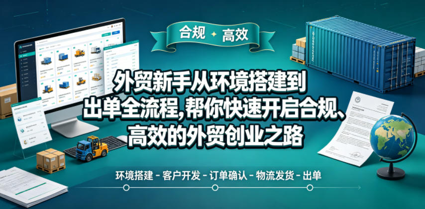 外贸新手从环境搭建到出单全流程，帮你快速开启合规、高效的外贸创业之路-资源社