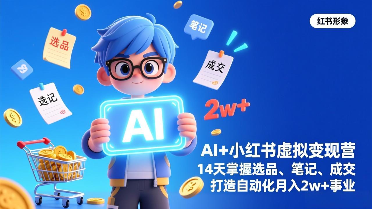 AI+小红书虚拟变现营(完结-资源社