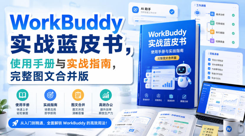 WorkBuddy实战蓝皮书，使用手册与实战指南，完整图文合并版-资源社