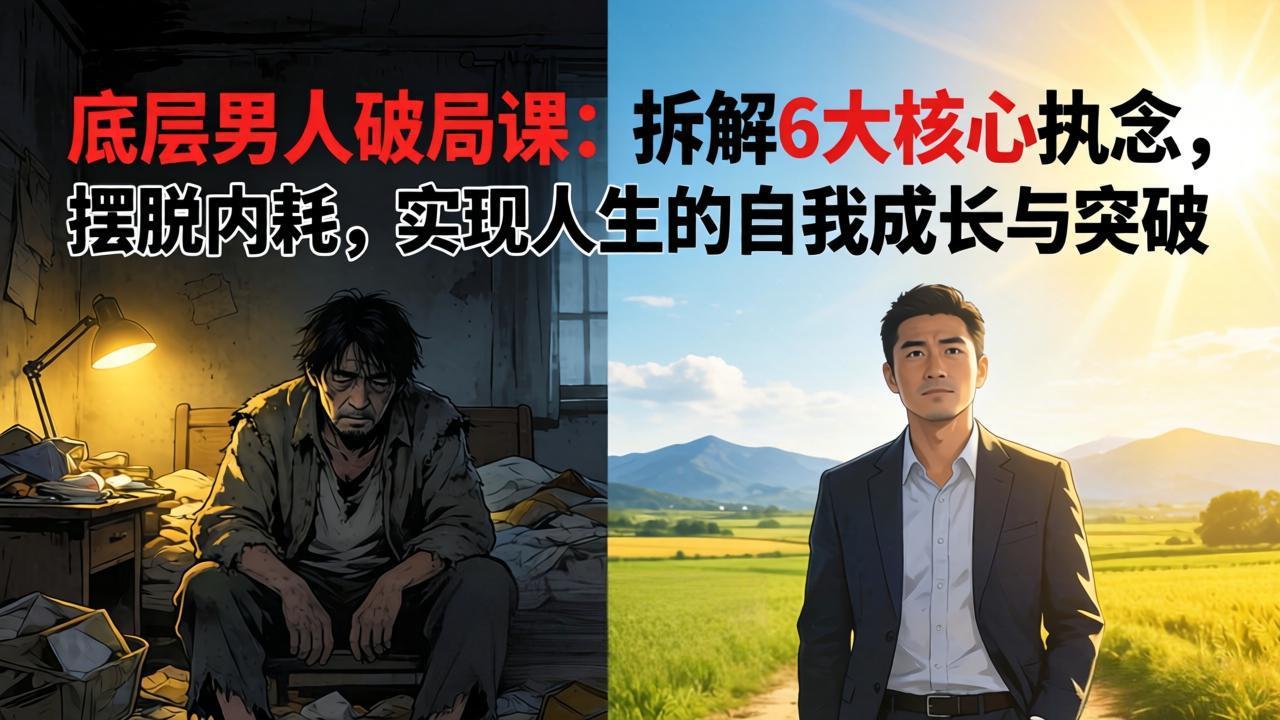 付费文章：底层男人破局课：拆解 6 大核心执念，摆脱内耗，实现人生的自我成长与突破-资源社