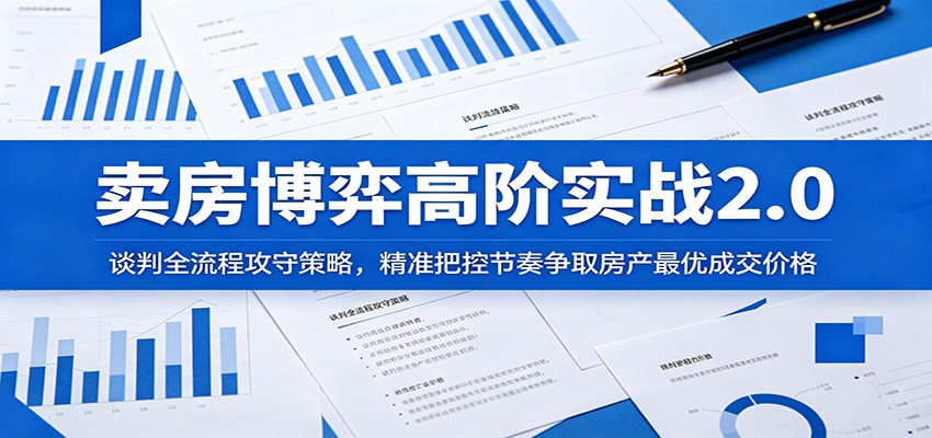 卖房博弈高阶实战2.0：谈判全流程攻守策略，精准把控节奏争取房产最优成交价格-资源社