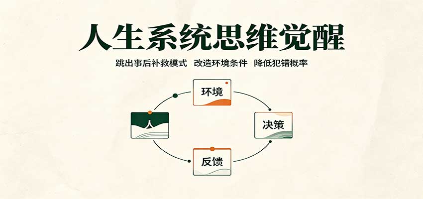 人生系统思维觉醒：跳出事后补救模式，改造环境条件，降低犯错概率-资源社