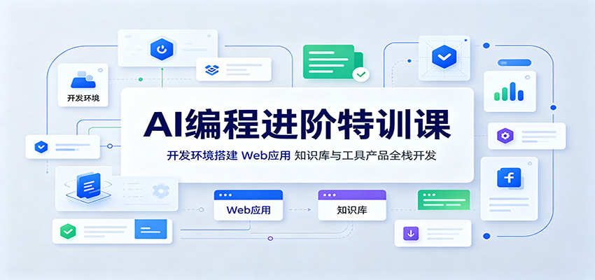 AI编程进阶特训课：开发环境搭建，Web应用、知识库与工具产品全栈开发-资源社