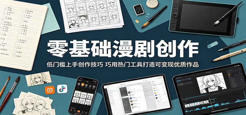 零基础漫剧创作:低门槛上手创作技巧,巧用热门工具打造可变现优质作品-资源社